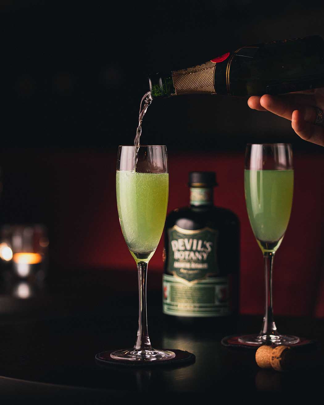 Devil's Botany Absinthe Regalis - Absinthe Royale with Champagne - Absinthe Cocktails - How to drink absinthe 