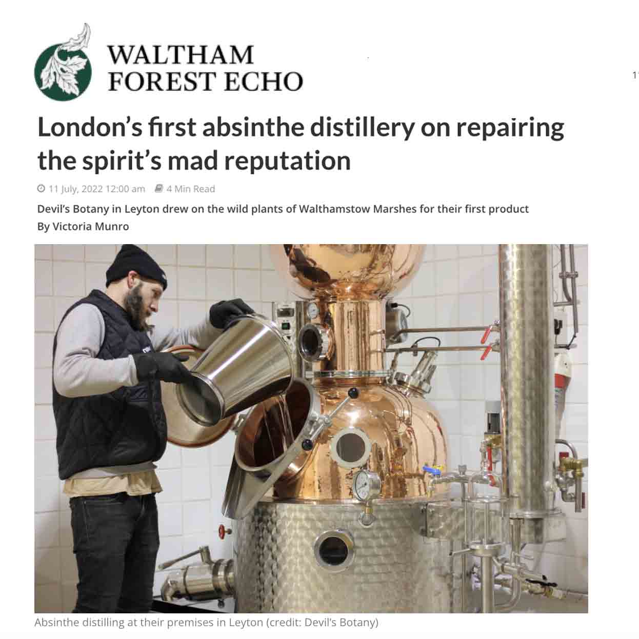 Devil's Botany - London's First Absinthe Distillery - Absinthe Distillery in London - Order Absinthe Online